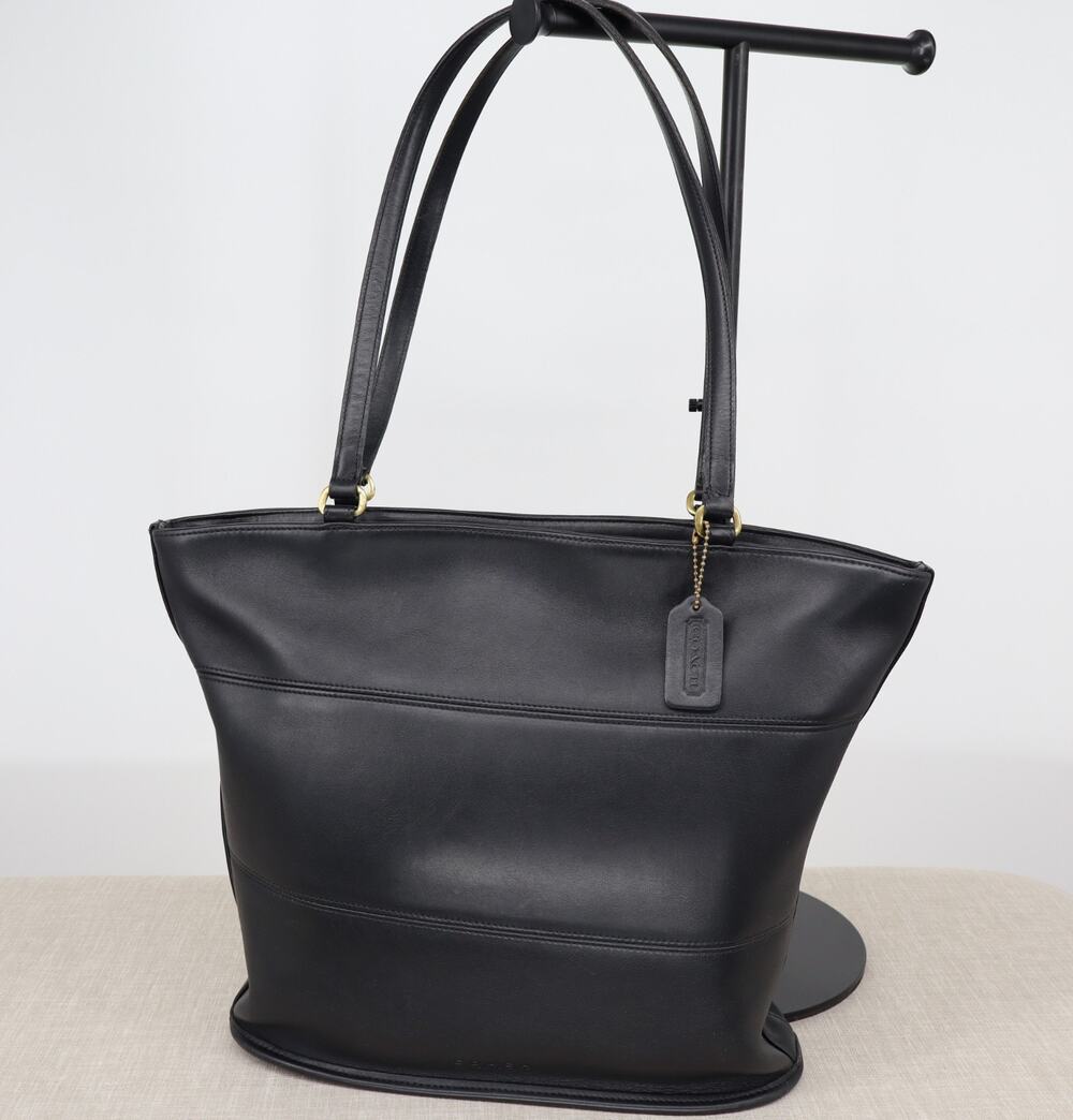 Coach Tribeca Shopper 9094 Black Leather Tote Made USA 1998 Vintage